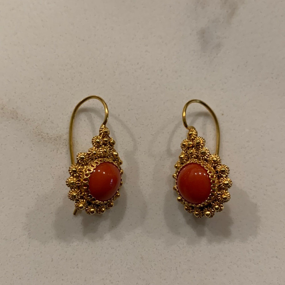 Gold plated earrings